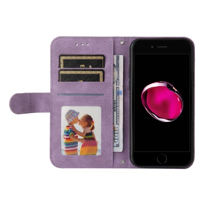 Bild 4, iPhone 7/8/SE Fodral Skin Touch Lila