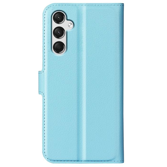 Bild 6, Samsung Galaxy A25 5G Fodral Litchi Läder Ljus Blå