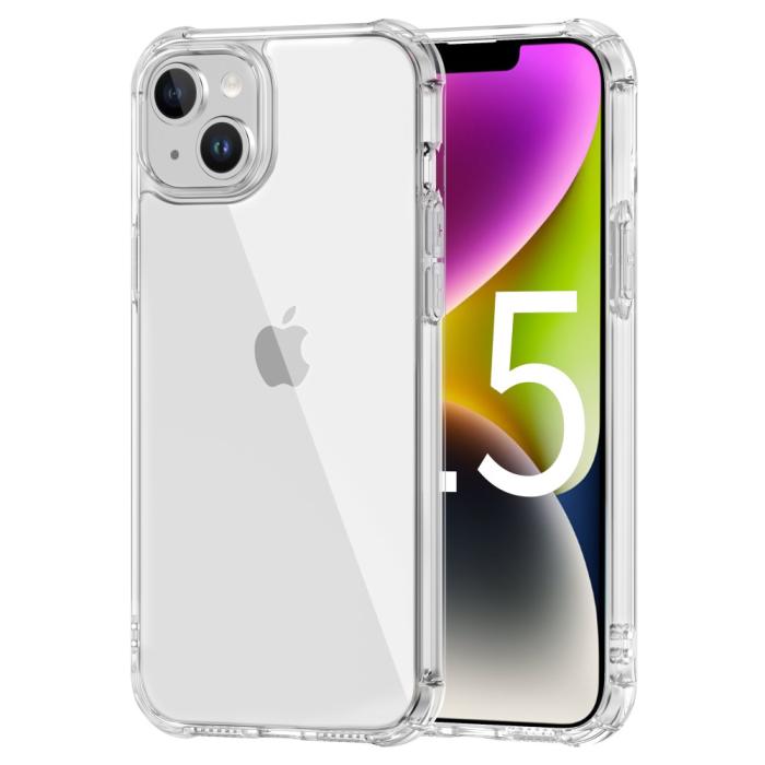 Bild 1, LEEU DESIGN iPhone 15 Skal AirBag Hybrid Transparent