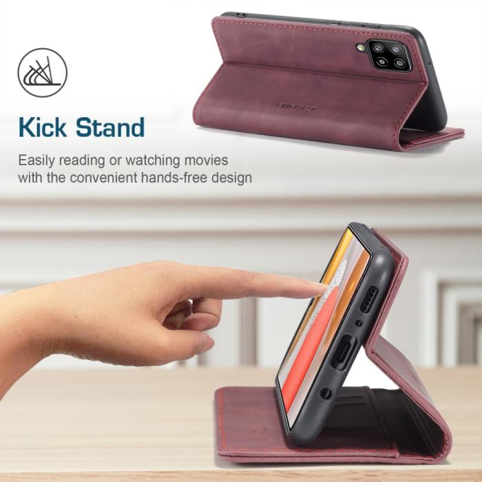 Bild 3, Samsung Galaxy S21 Ultra - CASEME Vintage Flip Fodral - Röd