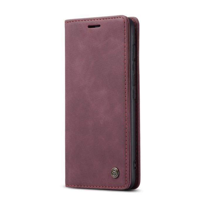 Bild 5, Samsung Galaxy S21 Ultra - CASEME Vintage Flip Fodral - Röd