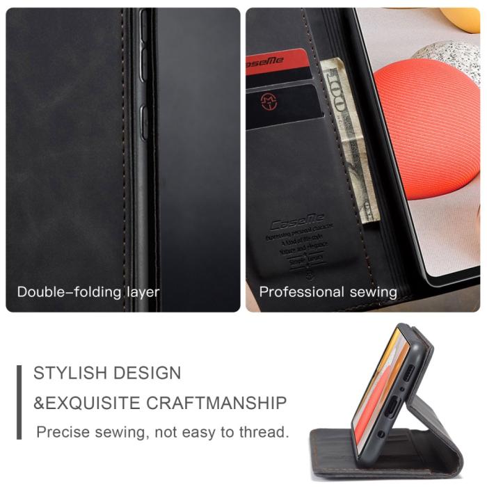 Bild 4, Samsung Galaxy S21 Ultra - CASEME Vintage Flip Fodral - Svart