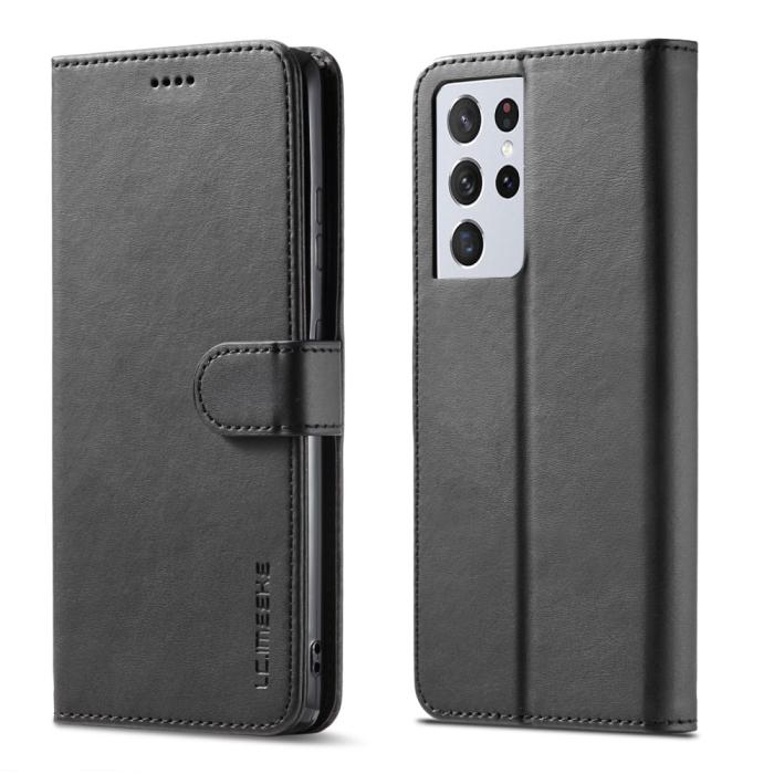Bild 4, Samsung Galaxy S21 Ultra - LC.IMEEKE Läder Fodral - Svart