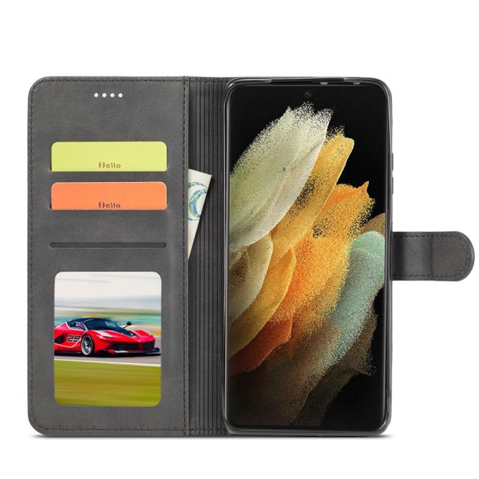Bild 5, Samsung Galaxy S21 Ultra - LC.IMEEKE Läder Fodral - Svart