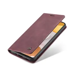 Samsung Galaxy S21 Ultra - CASEME Vintage Flip Fodral - Röd