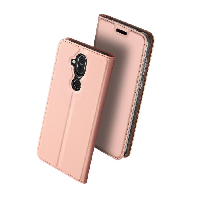 Bild 2, Nokia 8.1 - DUX DUCIS Plånboksfodral - Roséguld