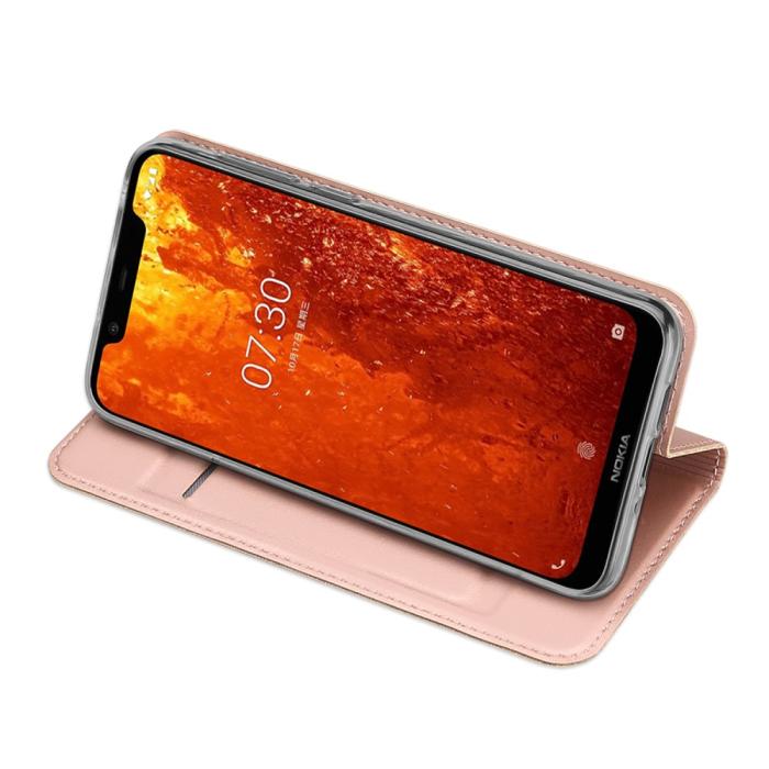Bild 5, Nokia 8.1 - DUX DUCIS Plånboksfodral - Roséguld