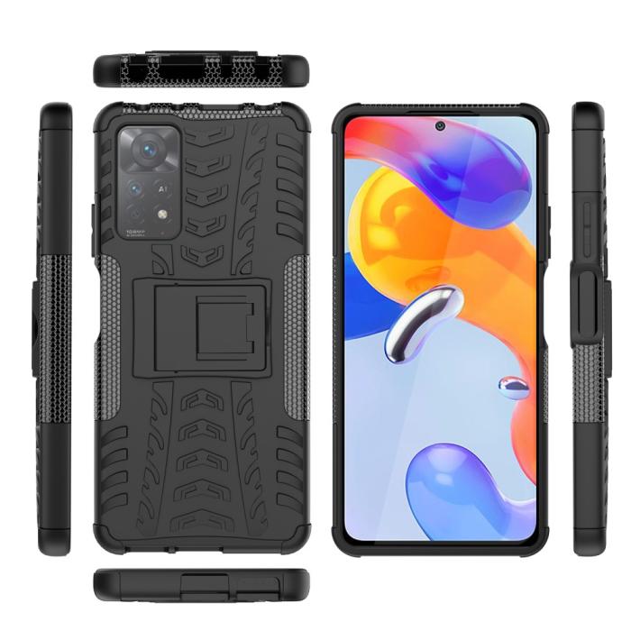 Bild 6, Xiaomi Redmi Note 11 Pro 5G Skal Stöttåligt med Stöd Svart