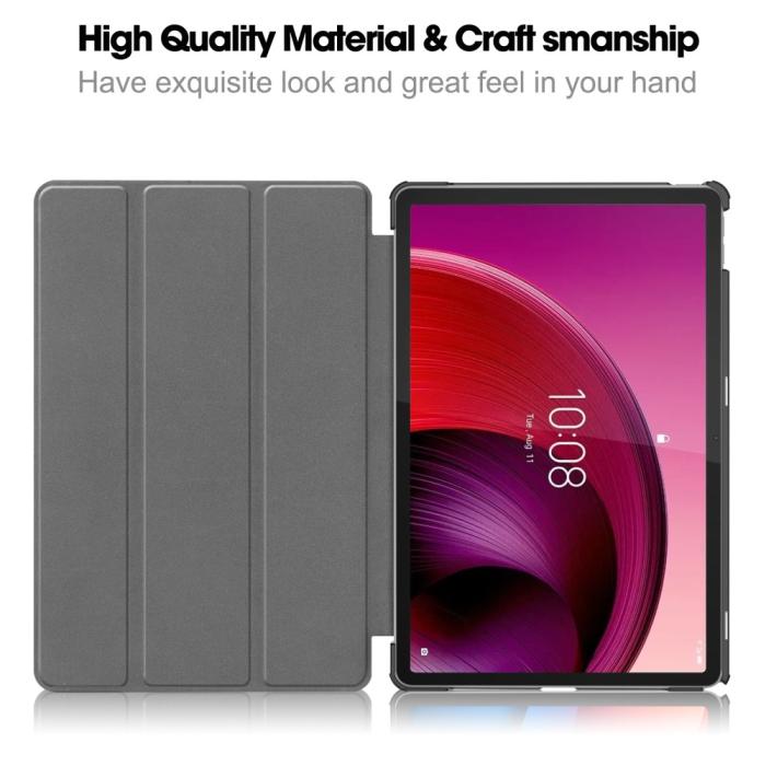 Bild 2, Lenovo Tab M11 Fodral Tri-Fold Läder Mörk Blå