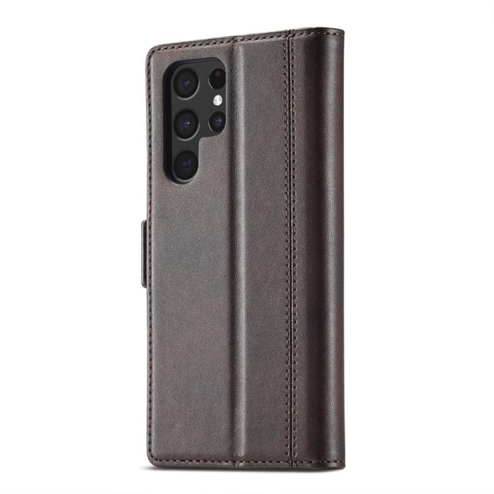 Bild 2, LC.IMEEKE Samsung Galaxy S22 Ultra Fodral Läder Brun