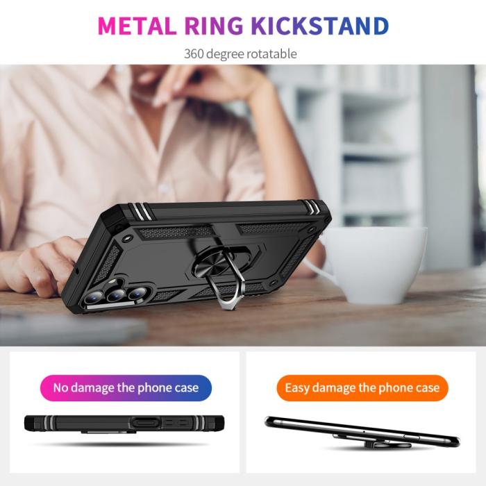 Bild 5, Samsung Galaxy A15 5G Skal Armor Ring Hybrid Svart