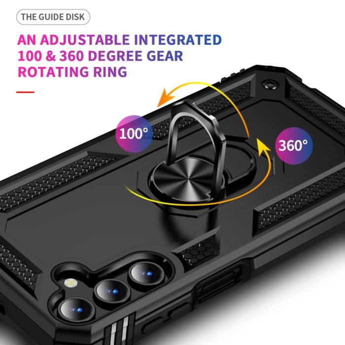 Bild 6, Samsung Galaxy A15 5G Skal Armor Ring Hybrid Svart