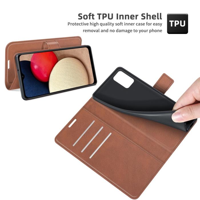 Bild 6, Samsung Galaxy A03s Fodral Läder Brun