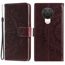 Nokia G10 / G20 Fodral Tryckt Mandala L&auml;der Brun