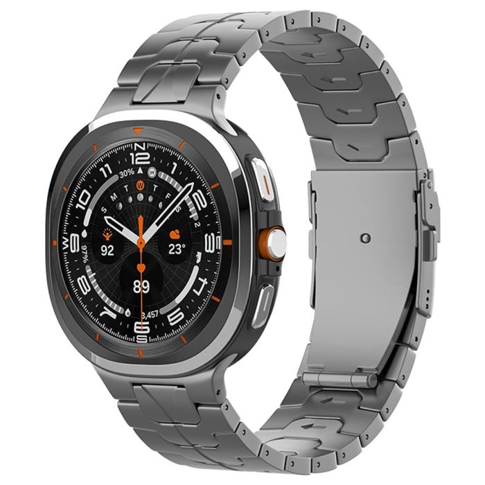 Bild 2, Samsung Galaxy Watch 8 46/44/40 mm Armband Metall Grå