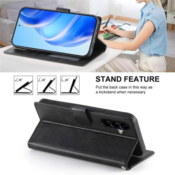 Bild 4, Samsung Galaxy A37 5G Fodral Läder Svart