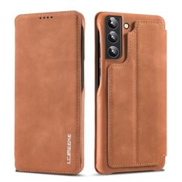 LC.IMEEKE Samsung Galaxy S22 Fodral Flip Retro Brun