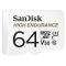 SanDisk MicroSDXC 64 GB High Endurance med adapter