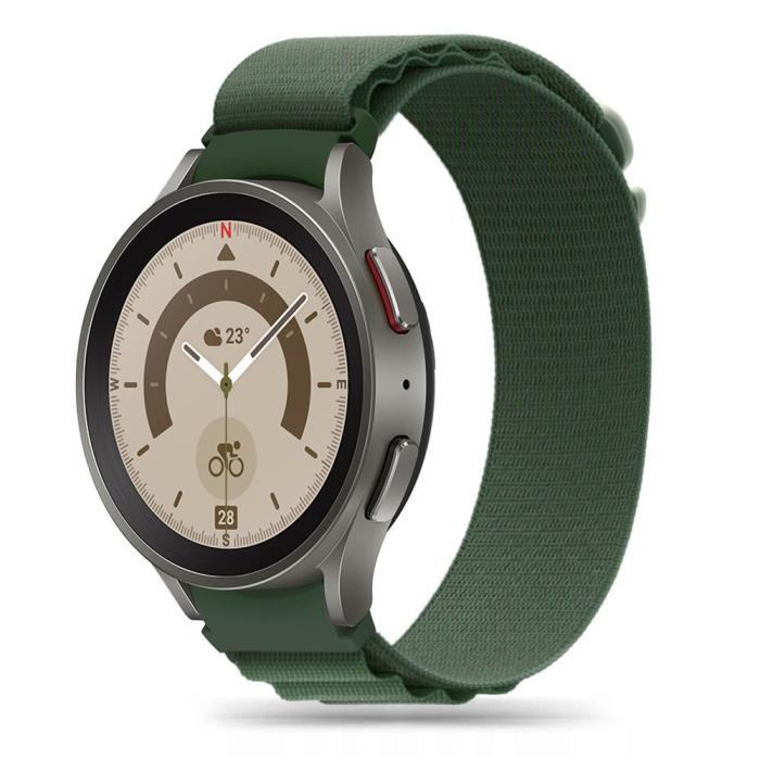 Bild 1, Tech-Protect Galaxy Watch 4/5/5 Pro/6/7/FE Armband Nylon Pro Militär Grön