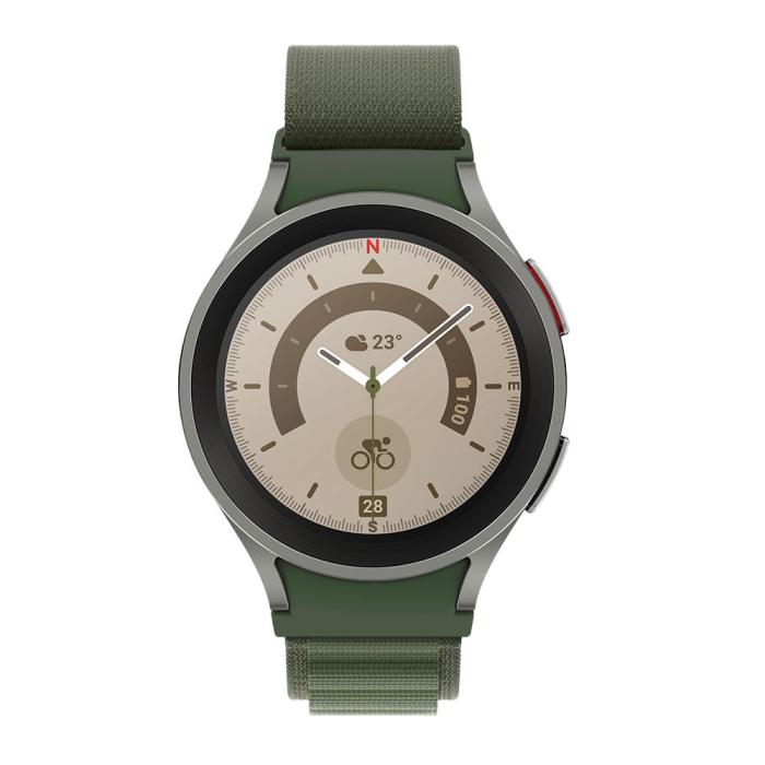 Bild 2, Tech-Protect Galaxy Watch 4/5/5 Pro/6/7/FE Armband Nylon Pro Militär Grön
