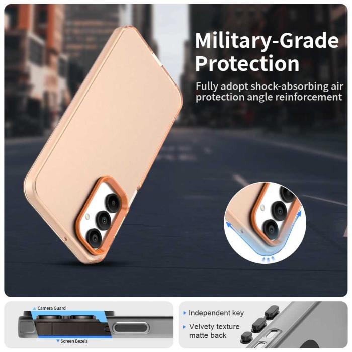 Bild 2, Samsung Galaxy A36 5G/A56 5G Skal Hybrid Matt Orange
