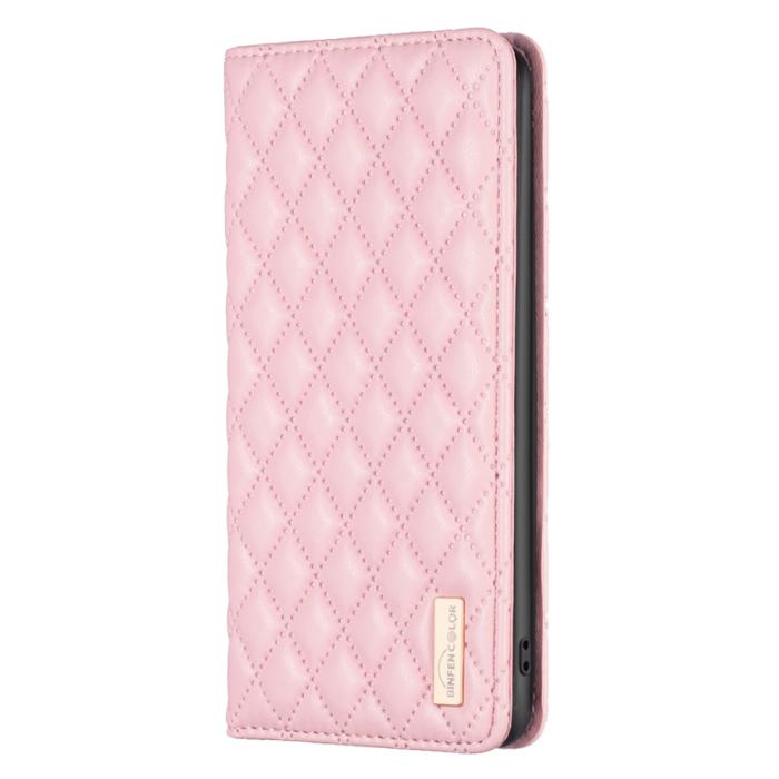 Bild 6, BINFEN Galaxy S25 Ultra Fodral Flip Diamond Läder Rosa