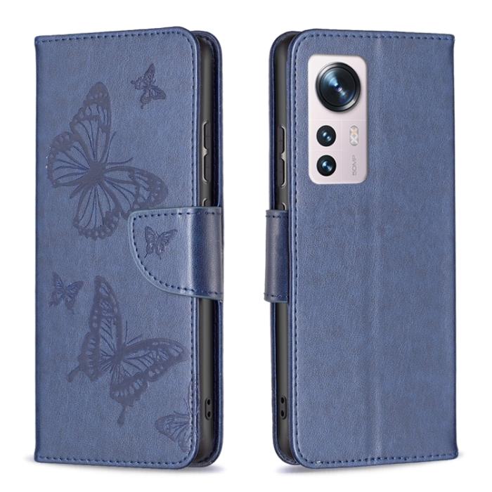 Bild 2, Xiaomi 12 Fodral Tryck Butterfly Blå