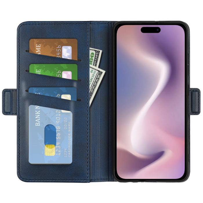 Bild 2, iPhone 16 Pro Fodral Med Magnetisk Stängning Blå
