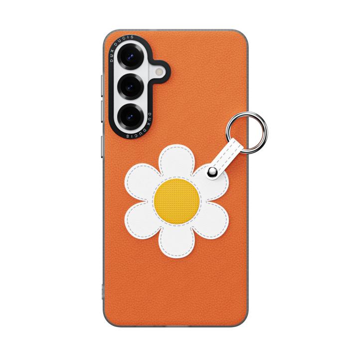 Bild 2, DUX DUCIS Samsung Galaxy S26 Skal PU-Läder Prästkrage Orange