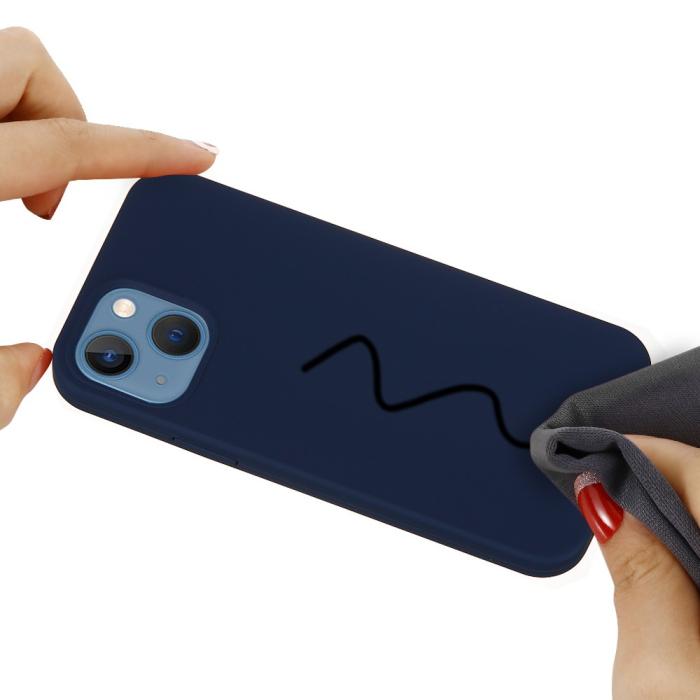 Bild 5, iPhone 13 Skal Liquid Silikon Mörk Blå