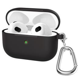 AirPods 3 Skal Silikon Med Krok Svart