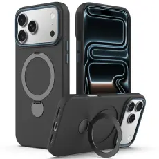 iPhone 17 Pro Skal MagSafe Kickstand Hybrid Svart