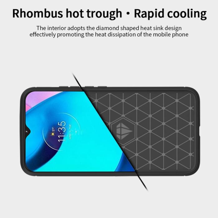 Bild 6, MOFI Motorola Moto E20 / E40 Skal Borstad Stål Textur Svart
