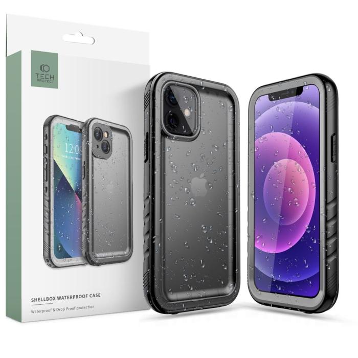 Bild 1, Tech-Protect iPhone 12 / 12 Pro Skal 360 IP68 Shellbox Svart