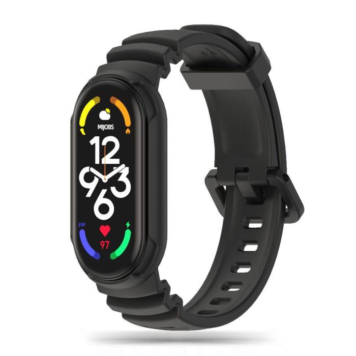 Bild 1, Tech-Protect Xiaomi Mi Smart Band 5/6/7 Armband Hybrid Svart