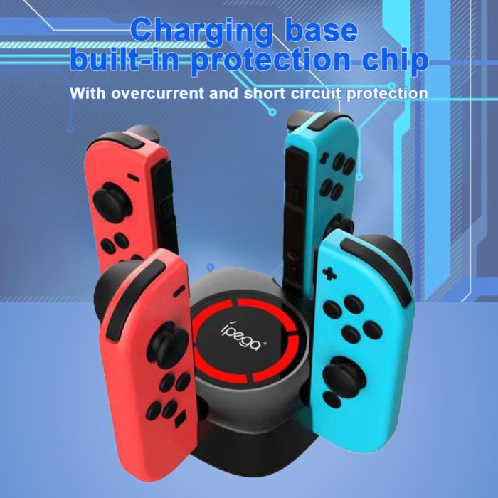 Bild 6, iPega 4in1 LED Laddningsstation Nintendo Switch Joy-Con