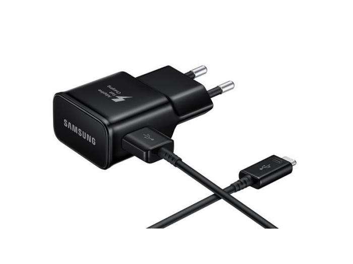 Bild 1, Samsung 15W 2A Snabbladdare EP-TA200EBE inkl. 150 cm USB-C Kabel - Svart