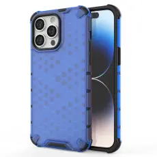 iPhone 15 Pro Max Skal Honeycomb Shockproof Bl&aring;