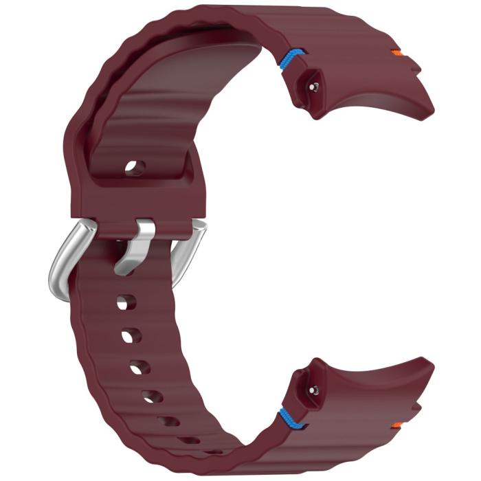 Bild 3, Galaxy Watch 5/5 Pro/6/7/FE Armband Silikon Wave Design
