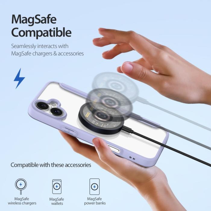Bild 3, DUX DUCIS iPhone 16 Fodral MagSafe Skin X Pro Lila