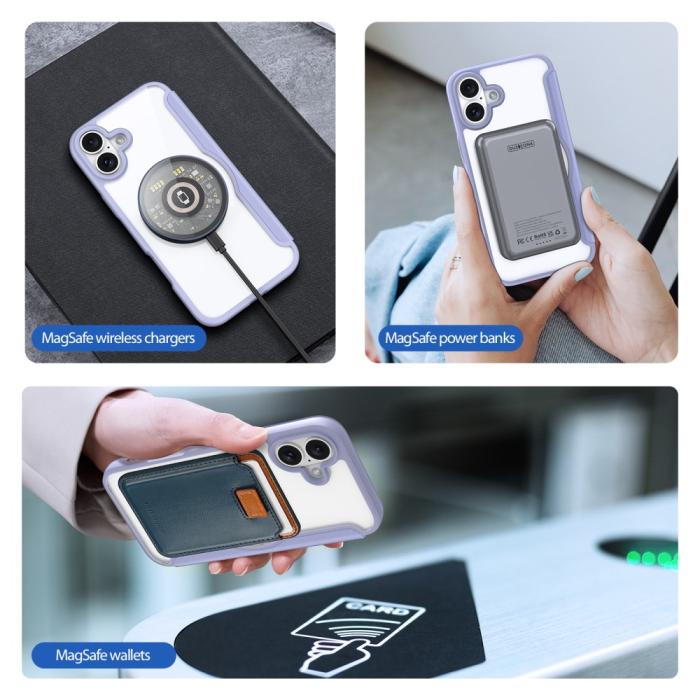 Bild 5, DUX DUCIS iPhone 16 Fodral MagSafe Skin X Pro Lila