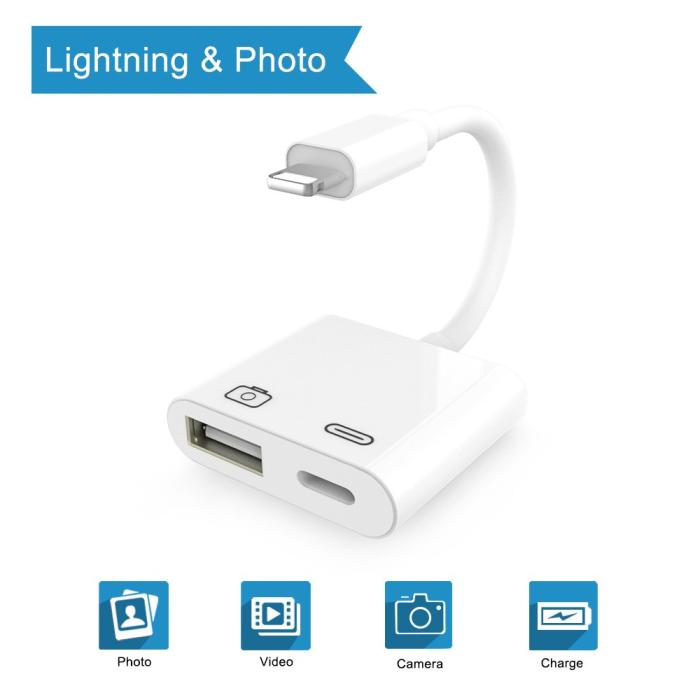 Bild 2, Lightning Till USB 3-kameraadapter Vit