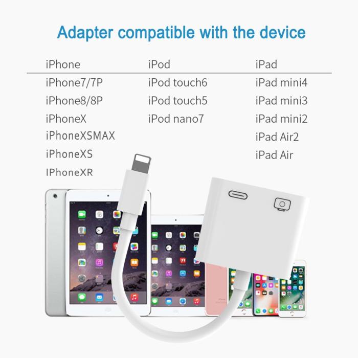 Bild 5, Lightning Till USB 3-kameraadapter Vit