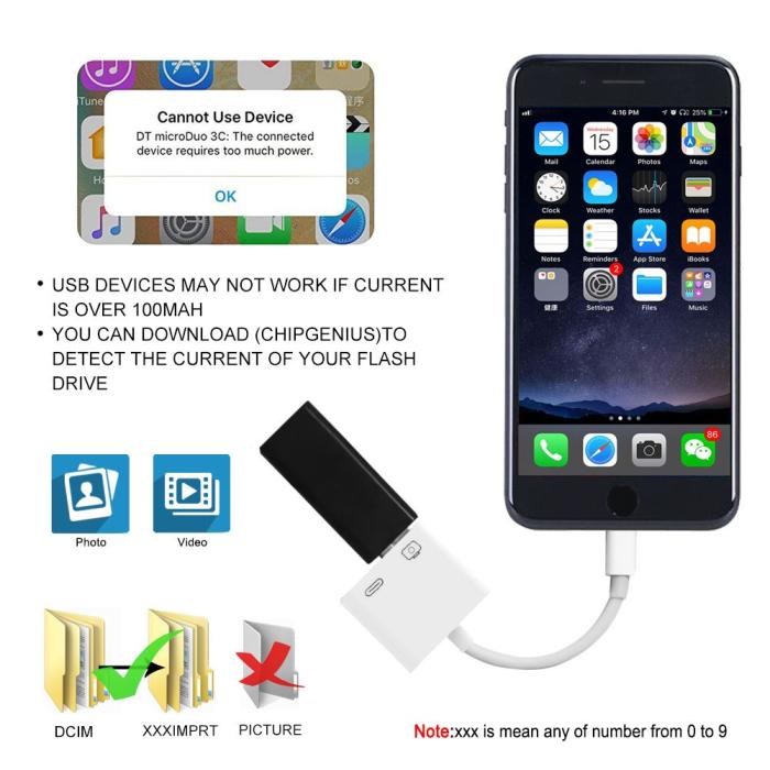 Bild 6, Lightning Till USB 3-kameraadapter Vit