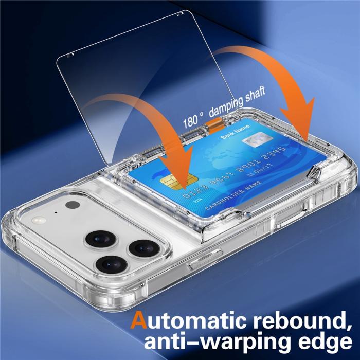 Bild 4, iPhone 17 Pro Max Skal Kickstand Med Kortfack Transparent