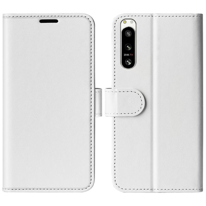 Bild 1, Sony Xperia 5 IV Fodral Crazy Horse Läder Vit
