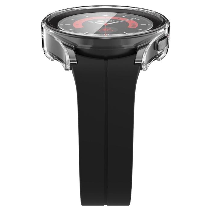 Bild 5, Spigen Galaxy Watch 5 Pro 45mm Skal Thin Fit / Härdat Glas Transparent