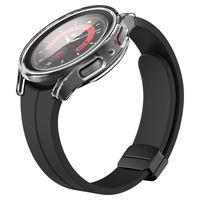 Bild 6, Spigen Galaxy Watch 5 Pro 45mm Skal Thin Fit / Härdat Glas Transparent