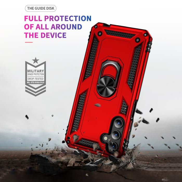 Bild 4, Samsung Galaxy A15 5G Skal Armor Ring Hybrid Röd