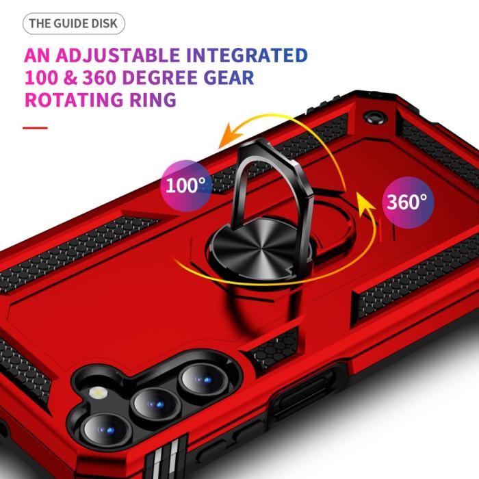 Bild 6, Samsung Galaxy A15 5G Skal Armor Ring Hybrid Röd
